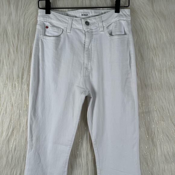 NWT Hudson White Heide High Rise Flared Leg Jeans Stretch Retro Womens Size 26 - Picture 4 of 11